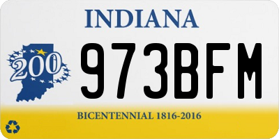IN license plate 973BFM