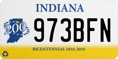 IN license plate 973BFN