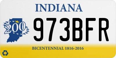 IN license plate 973BFR