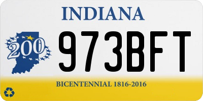IN license plate 973BFT