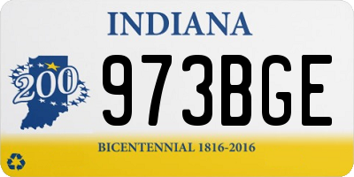 IN license plate 973BGE