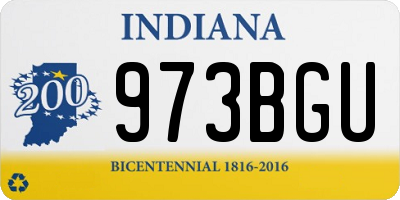 IN license plate 973BGU