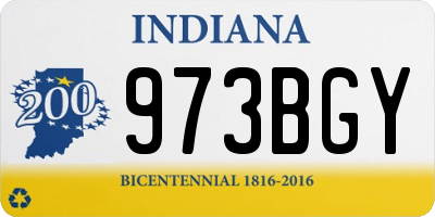 IN license plate 973BGY