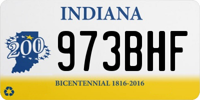 IN license plate 973BHF