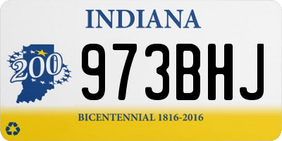IN license plate 973BHJ