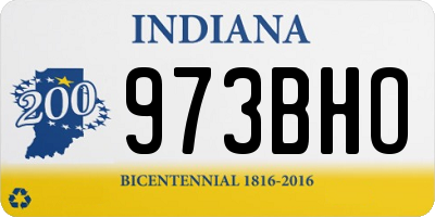 IN license plate 973BHO