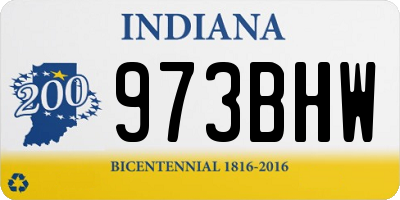 IN license plate 973BHW