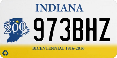 IN license plate 973BHZ