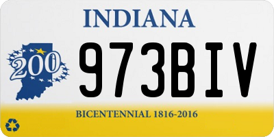 IN license plate 973BIV