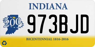 IN license plate 973BJD