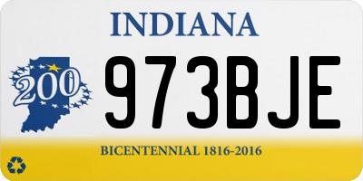 IN license plate 973BJE