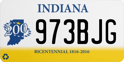 IN license plate 973BJG