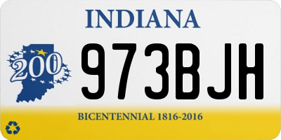 IN license plate 973BJH