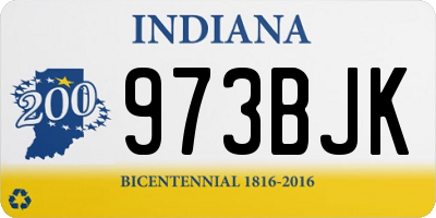IN license plate 973BJK