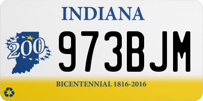 IN license plate 973BJM