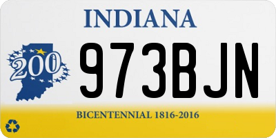 IN license plate 973BJN