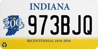 IN license plate 973BJQ