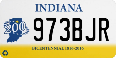 IN license plate 973BJR