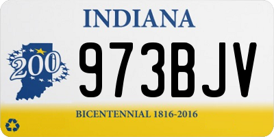 IN license plate 973BJV