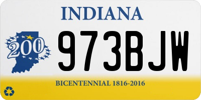 IN license plate 973BJW
