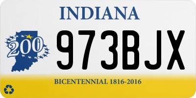 IN license plate 973BJX