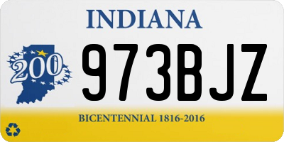 IN license plate 973BJZ
