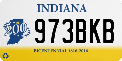 IN license plate 973BKB