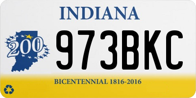 IN license plate 973BKC