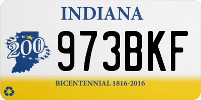 IN license plate 973BKF