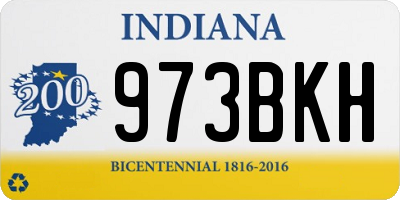 IN license plate 973BKH