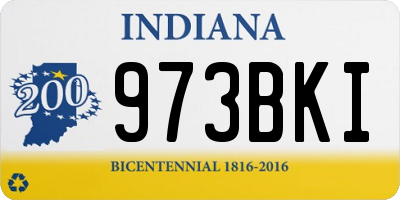 IN license plate 973BKI