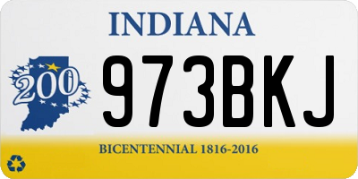 IN license plate 973BKJ