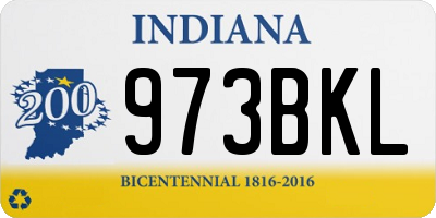 IN license plate 973BKL