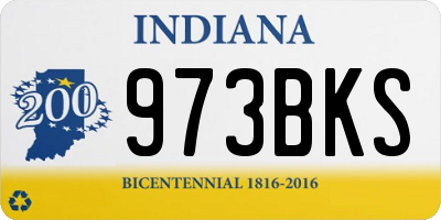 IN license plate 973BKS
