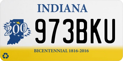 IN license plate 973BKU