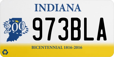 IN license plate 973BLA