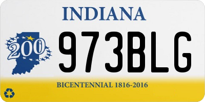 IN license plate 973BLG