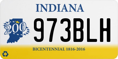IN license plate 973BLH