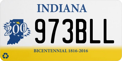 IN license plate 973BLL
