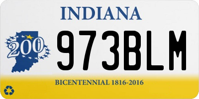 IN license plate 973BLM