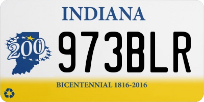 IN license plate 973BLR