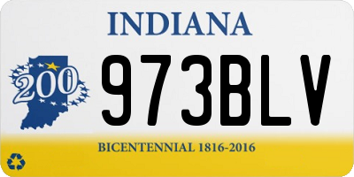 IN license plate 973BLV