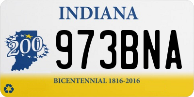 IN license plate 973BNA