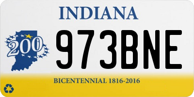 IN license plate 973BNE