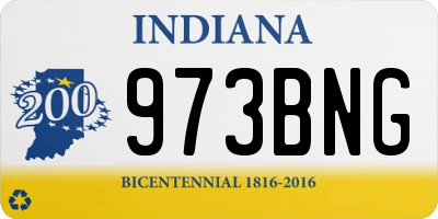 IN license plate 973BNG