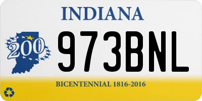 IN license plate 973BNL