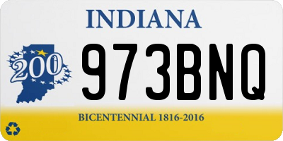 IN license plate 973BNQ