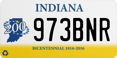 IN license plate 973BNR