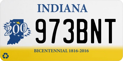IN license plate 973BNT