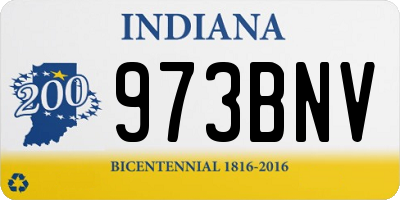 IN license plate 973BNV
